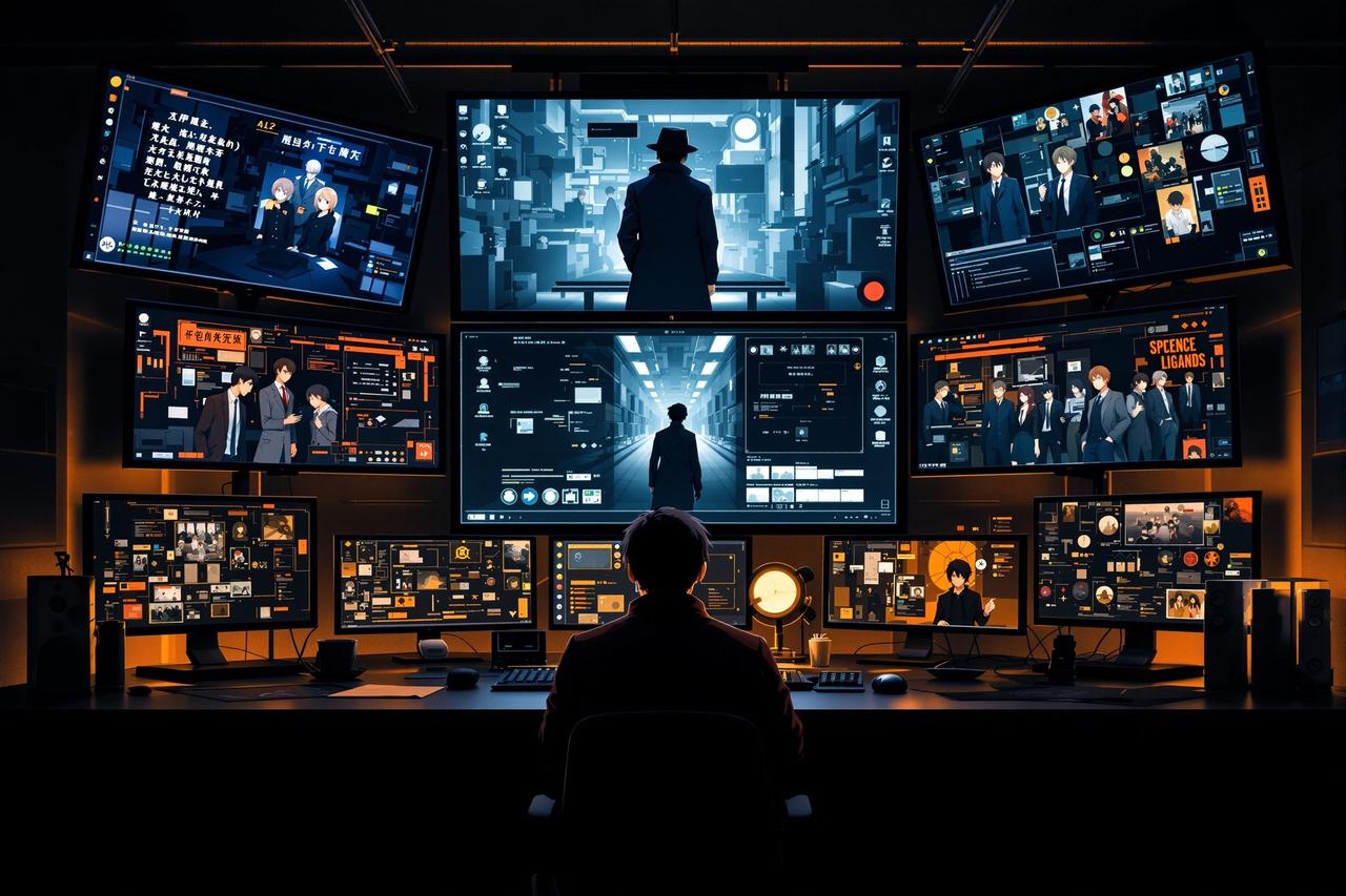 AI漫剧作品案例 - 《暗夜追踪》悬疑推理系列